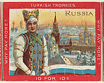 Russia, from the Jigsaw Puzzle Pictures series (T76) issued by Turkish Trophies Cigarettes, Turkish Trophies Cigarettes American, Commercial color lithograph