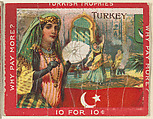 Turkey, from the Jigsaw Puzzle Pictures series (T76) issued by Turkish Trophies Cigarettes, Turkish Trophies Cigarettes American, Commercial color lithograph