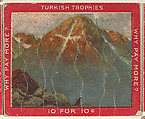 Mount of the Holy Cross, Colorado, from the Jigsaw Puzzle Pictures series (T76) issued by Turkish Trophies Cigarettes, Turkish Trophies Cigarettes American, Commercial color lithograph