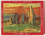 Ruins of Fort Ticonderoga, New York, from the Jigsaw Puzzle Pictures series (T76) issued by Turkish Trophies Cigarettes, Turkish Trophies Cigarettes American, Commercial color lithograph