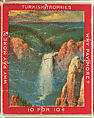 Yellowstone Falls, from the Jigsaw Puzzle Pictures series (T76) issued by Turkish Trophies Cigarettes, Turkish Trophies Cigarettes  American, Commercial color lithograph