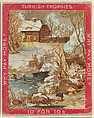 Snowy Landscape with a House, from the Jigsaw Puzzle Pictures series (T76) issued by Turkish Trophies Cigarettes, Turkish Trophies Cigarettes  American, Commercial color lithograph