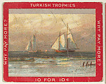 Two Sailboats, from the Jigsaw Puzzle Pictures series (T76) issued by Turkish Trophies Cigarettes, Turkish Trophies Cigarettes  American, Commercial color lithograph