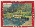 Figures in a Row Boat Near the Shoreline, from the Jigsaw Puzzle Pictures series (T76) issued by Turkish Trophies Cigarettes, Turkish Trophies Cigarettes American, Commercial color lithograph