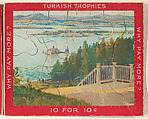 A View of the Sea from a Terrace, from the Jigsaw Puzzle Pictures series (T76) issued by Turkish Trophies Cigarettes, Turkish Trophies Cigarettes American, Commercial color lithograph