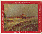 A Field with a Structure in the Distance, from the Jigsaw Puzzle Pictures series (T76) issued by Turkish Trophies Cigarettes, Turkish Trophies Cigarettes American, Commercial color lithograph