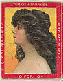 A Woman with Black Hair in Profile to the Left, from the Jigsaw Puzzle Pictures series (T76) issued by Turkish Trophies Cigarettes, Turkish Trophies Cigarettes  American, Commercial color lithograph