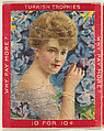 A Blonde Woman Amidst Lilacs, from the Jigsaw Puzzle Pictures series (T76) issued by Turkish Trophies Cigarettes, Turkish Trophies Cigarettes  American, Commercial color lithograph