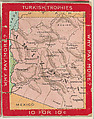 Map of Arizona, from the Jigsaw Puzzle Pictures series (T76) issued by Turkish Trophies Cigarettes, Turkish Trophies Cigarettes  American, Commercial color lithograph