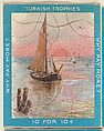 View of Sailboats, from the Jigsaw Puzzle Pictures series (T76) issued by Turkish Trophies Cigarettes, Turkish Trophies Cigarettes  American, Commercial color lithograph