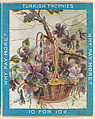 A Basket of Lilacs, from the Jigsaw Puzzle Pictures series (T76) issued by Turkish Trophies Cigarettes, Turkish Trophies Cigarettes American, Commercial color lithograph