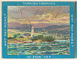 A Seascape with a Lighthouse, from the Jigsaw Puzzle Pictures series (T76) issued by Turkish Trophies Cigarettes, Turkish Trophies Cigarettes  American, Commercial color lithograph