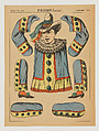 Pierrot (Pantin), Imagerie d'Epinal French, Lithograph colored with pochoir