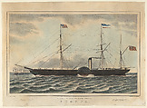Royal Mail Steam Ship, Europa, Nathaniel Currier  American, Hand-colored lithograph