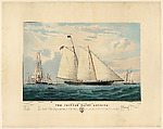 The Clipper Yacht "America" – Built by Mr. George Steers of New York for John C. Stevens, Esq. and Associates of the New York Yacht Club, Frances Flora Bond Palmer American, born England, Hand-colored lithograph