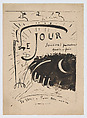 Cover design for "Le Jour et la Nuit", Félix Bracquemond French, Pen and ink, brush and black wash, over graphite