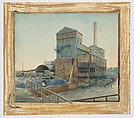 Perspective View from a series of Mines and Factories, Th (Thomas?) Defoiss  French, Graphite, pen and ink, watercolor