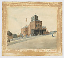 Perspective View from a series of Mines and Factories, Th (Thomas?) Defoiss  French, Graphite, pen and ink, watercolor