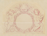 Design for an Overdoor dedicated to Art and Craft, Jean-Baptiste Louis Plantar  French, Graphite, pen and ink, watercolor