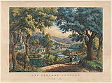 New England Scenery, Frances Flora Bond Palmer American, born England, Hand-colored lithograph