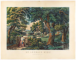 My Cottage Home, Frances Flora Bond Palmer American, born England, Hand-colored lithograph