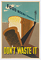 Food needs transport - don't waste it, Jan Le Witt British, born Poland, Lithograph