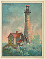 The Nubble Light, from the "Lighthouse Series" (T77), issued with Hassan Cigarettes by the American Tobacco Company, American Tobacco Company, Commercial color lithograph