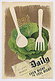 Eat greens for health - feed right to feel right, Hans Schleger  British, born Germany, Lithograph