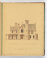 A. J. Davis, Scrapbook XVII, Alexander Jackson Davis (American, New York 1803–1892 West Orange, New Jersey), Bound pages mounted with drawings and prints