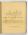 A. J. Davis, Scrapbook XVII, Alexander Jackson Davis (American, New York 1803–1892 West Orange, New Jersey), Bound pages mounted with drawings and prints