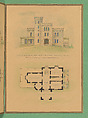 A. J. Davis, Scrapbook XVII, Alexander Jackson Davis (American, New York 1803–1892 West Orange, New Jersey), Bound pages mounted with drawings and prints