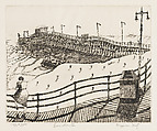 Boardwalk, Hyman William Katz American, Etching and aquatint
