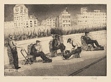 Shoe Shining, Hyman William Katz American, Etching and aquatint