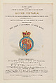 Prospectus for Queen Victoria Opening Parliament, George Baxter British, Letter press and Baxter process: aquatint key plate with oil colors printed from wood engraved blocks
