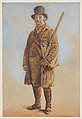 The Gamekeeper, William Henry Hunt British, Pen and brown ink and watercolor over pencil heightened with gum arabic