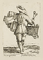 Vendor of Sieves, from Di Bologna l'Arti per via D'An.ibal' Ca.rac, plate 12, Giuseppe Maria Mitelli  Italian, Etching; first state of three (Bertarelli)