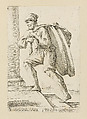 Vendor of Grain Sifters, from Di Bologna l'Arti per via D'An.ibal' Ca.rac, plate 26, Giuseppe Maria Mitelli  Italian, Etching; first state of three (Bertarelli)
