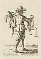 Hat Vendor, from Di Bologna l'Arti per via D'An.ibal' Ca.rac, plate 33, Giuseppe Maria Mitelli  Italian, Etching; first state of three (Bertarelli)
