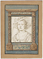 Portrait of a woman as a shepherdess, Crispijn de Passe the Younger (Dutch, Cologne ca. 1594–1670 Amsterdam), Metalpoint on prepared parchment (tafelet), inset into a painted mount