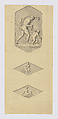 Group of Vignettes copied from the Vatican Loggias, Anonymous, French, 18th century (?), Pen and ink with grey and brown wash over partial blind ruling