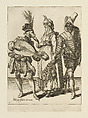 A Couple Addressed by a Lute Player, plate 2 from "The Masquerades", Jacques de Gheyn II Netherlandish, Engraving; first state of three