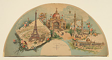 Fan leaf for the Universal Exposition of 1889, Alejandro Sans  Spanish, Chromolithograph