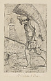 Plate 3: Porter carrying grapes (for wine), Simon Guillain II  French, Etching