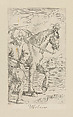 Plate 55: Miller alongside a horse, Simon Guillain II  French, Etching