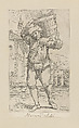Plate 75: Hot chestnut vendor, Simon Guillain II  French, Etching