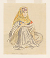 Woman from Bône, Olivier Bro de Comères  French, Watercolor over graphite