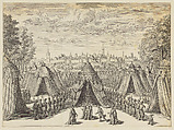 Turkish Camp Before a Christian City, Ludovico Ottavio Burnacini  Italian, Engraving