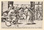 Master John Blockhead or The Lute Maker, Frans Huys  Netherlandish, Engraving; first state of two
