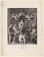 The Madonna and Child enthroned, surrounded by Saints Bernard, Peter, James and Augustine, Giovanni Fosella  Italian, Engraving