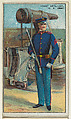 U.S. Army Coast Artillery, from the "Military Series" (T81a), issued by Recruit Little Cigars, Recruit Little Cigars  American, Commercial color lithograph